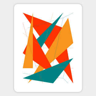 Abstract triangle lines Magnet